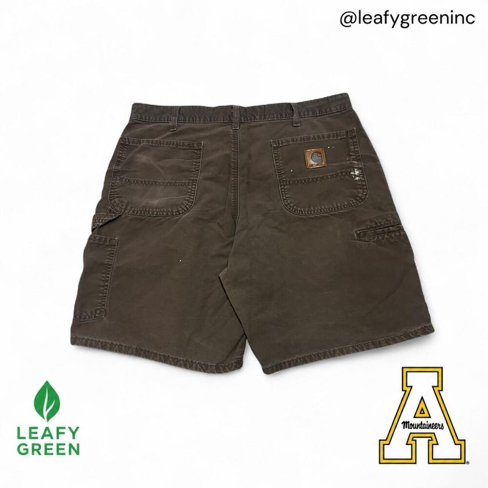 VTG 00s Carhartt B144 MCH Mocha Brown Carpenter Jorts Shorts us sz 34x8 Loose